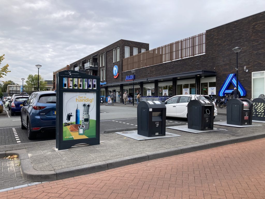 Voorbeeld van een Blipvert inzamelstation in de gemeente Lansingerland
